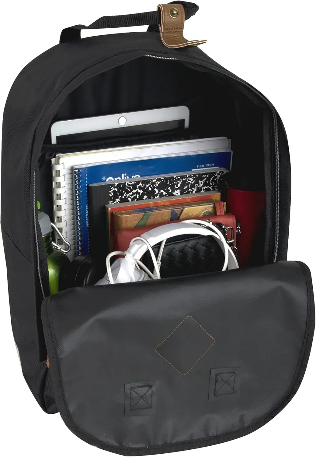 Summit Ridge College 16 Inch Laptop Backpack for Women, Men | Computer Travel Backpack Carry On Flight Approved for School, Work, Commuter (Black)