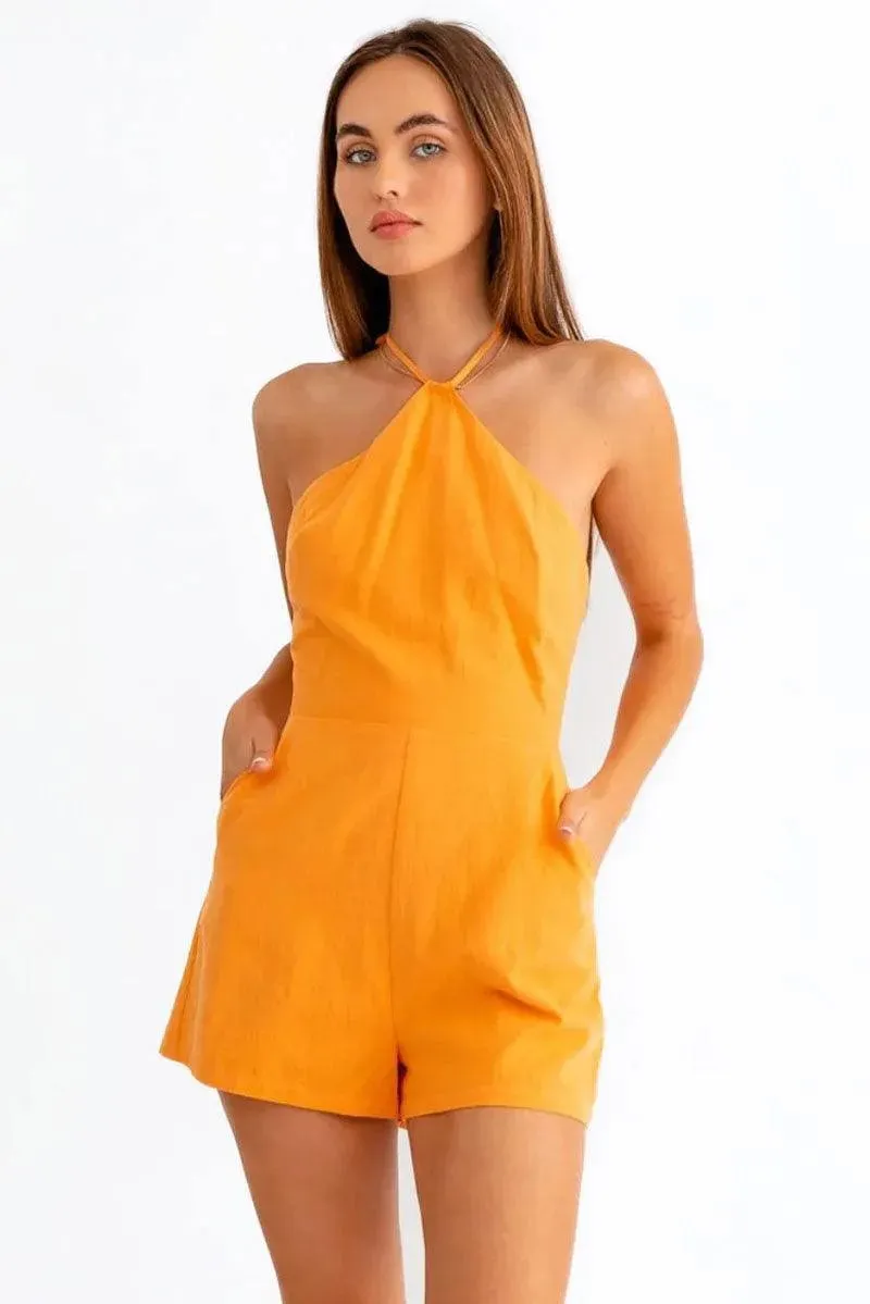 Sunset Summer Halter Neck Romper