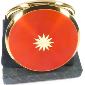Unused Red And Gold Enamel Stratton Compact For Pressed Foundation