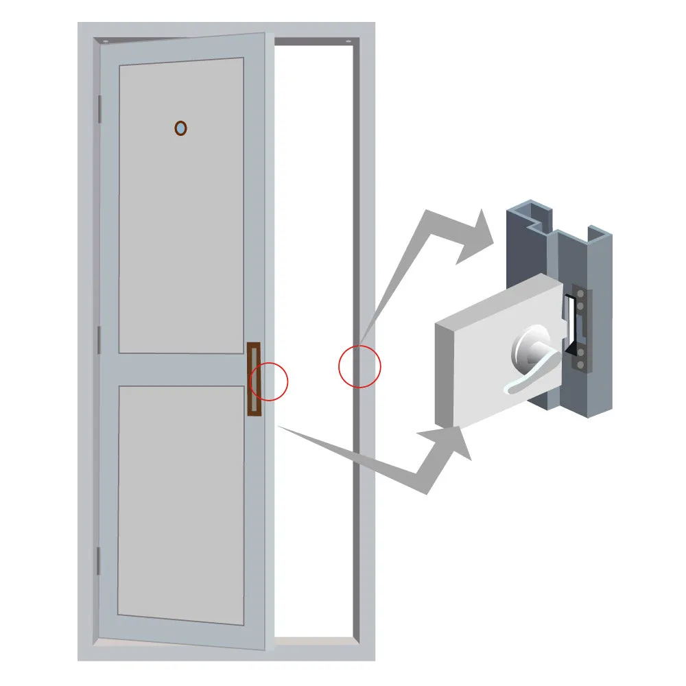 Visionis VIS-EL103-FSE - 770lbs Electric Door Strike for Wood and Metal Doors 12V Fail Secure, Normally Open with Rubber Lining