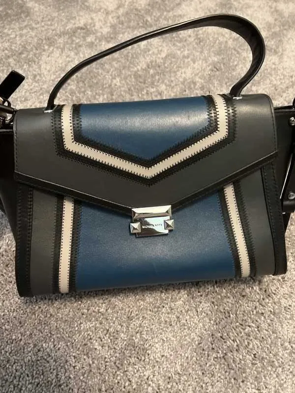 Whitney Large Tri-Color Leather Satchel
