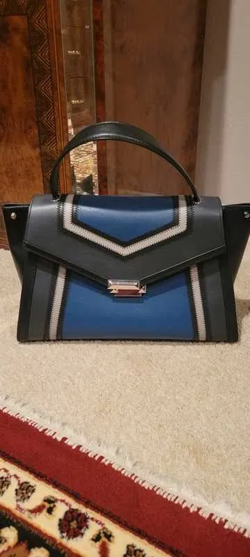 Whitney Large Tri-Color Leather Satchel