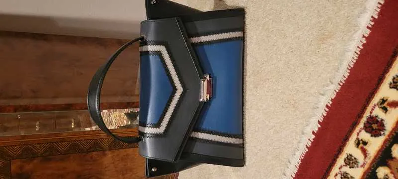 Whitney Large Tri-Color Leather Satchel