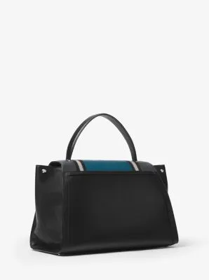 Whitney Large Tri-Color Leather Satchel
